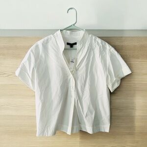 PLEATED-BACK TOP WHITE-SIZE SMALL